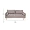 Flash Furniture Slate Gray Faux Linen Upholstered Tufted Sofa IS-PS100-GY-GG - alternate 10